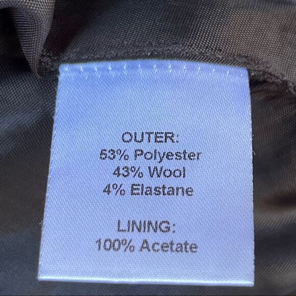 Pure Collection Black Wool Blend Tailored Short Sleeve Top - Picture 10 of 10